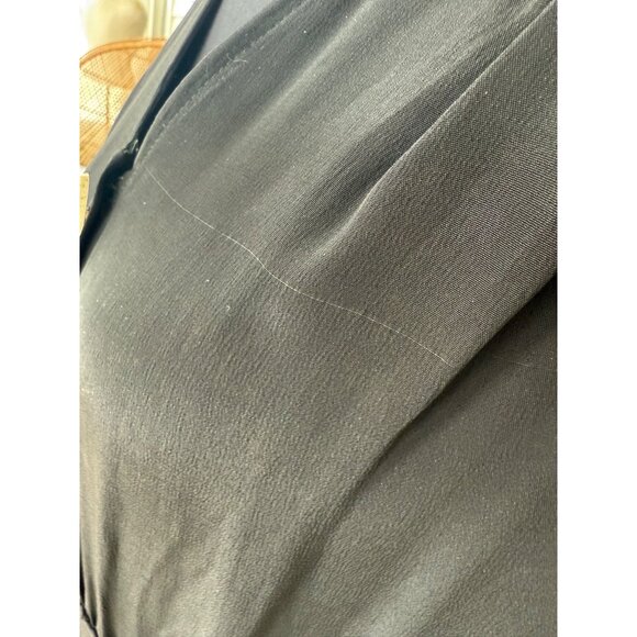 Antique 30's Black Rayon Maternity Dress AS IS TLC Size L - Picture 16 of 16